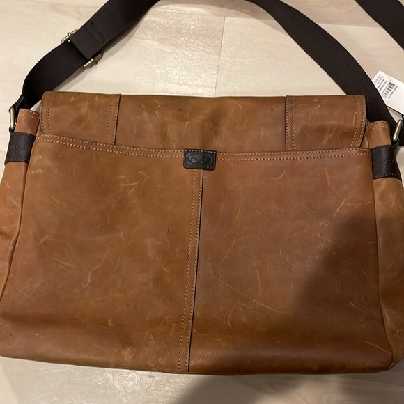 Brown genuine Leather field Messenger Bag - Picture 8 of 16